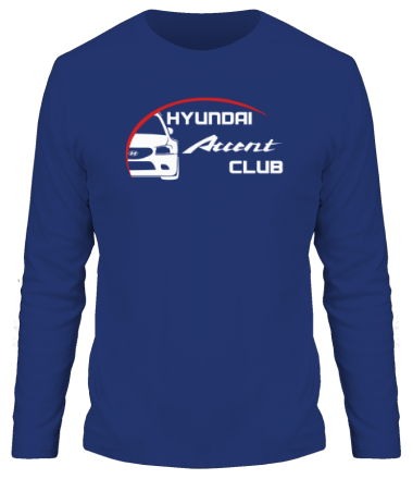Мужская футболка длинный рукав Hyundai Accent Club logo
