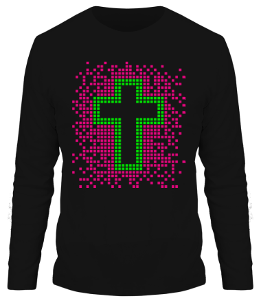 Мужская футболка длинный рукав Pixel Cross