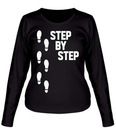Женская футболка длинный рукав Step by Step