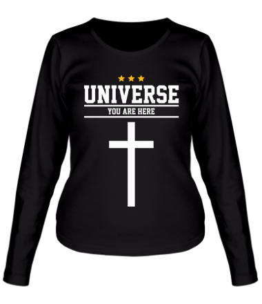 Женская футболка длинный рукав Universe
