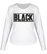 Женская футболка длинный рукав Black фото