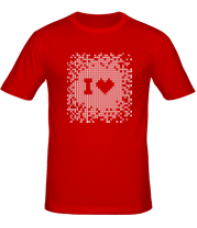 Мужская футболка I love Pixel фото