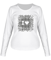 Женская футболка длинный рукав I love Pixel фото