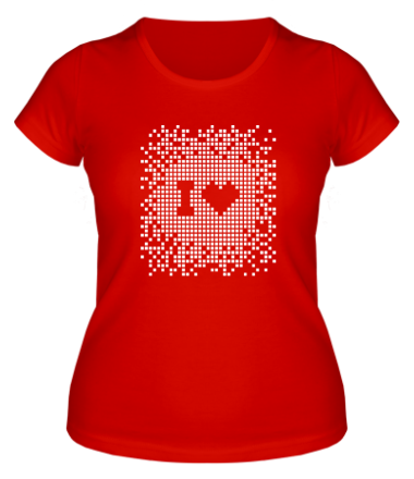 Женская футболка I love Pixel