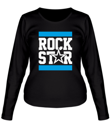 Женская футболка длинный рукав Line Rock Star