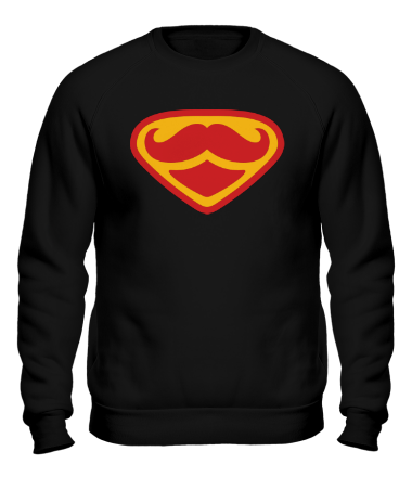 Толстовка без капюшона Moustache Superman