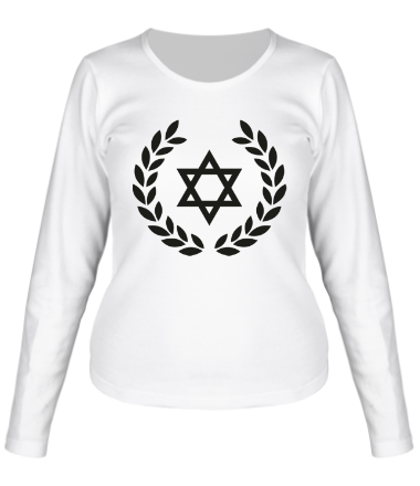 Женская футболка длинный рукав Star of David