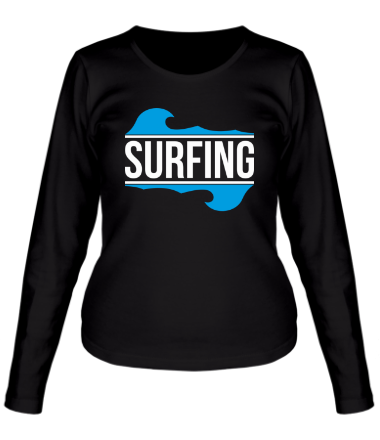 Женская футболка длинный рукав Surfing