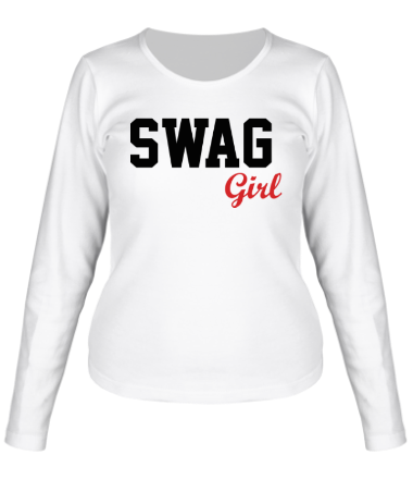 Женская футболка длинный рукав SWAG Girl