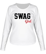 Женская футболка длинный рукав SWAG Girl фото
