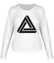 Женская футболка длинный рукав Triangle Visual Illusion фото