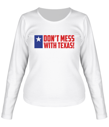 Женская футболка длинный рукав With Texas