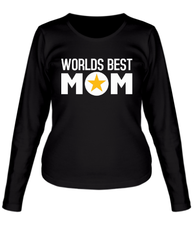 Женская футболка длинный рукав Worlds Best Mom