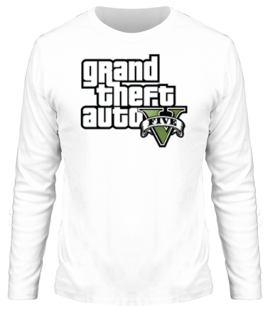 Мужская футболка длинный рукав GTA 5 Original logo