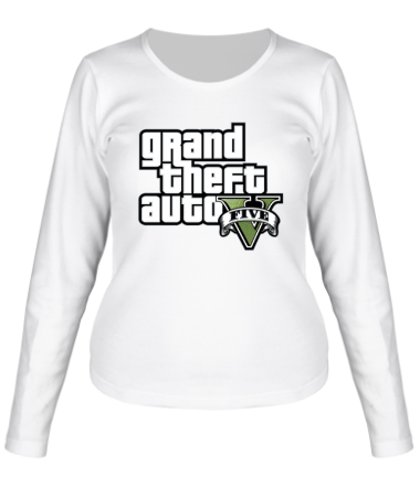 Женская футболка длинный рукав GTA 5 Original logo