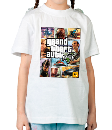 Детская футболка GTA 5 poster