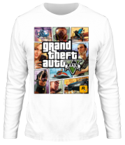 Мужская футболка длинный рукав GTA 5 poster фото