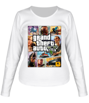 Женская футболка длинный рукав GTA 5 poster