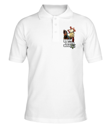 Мужская футболка поло GTA 5 Dog & Man