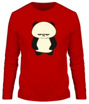 Мужская футболка длинный рукав Серьезная панда glow фото