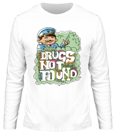 Мужская футболка длинный рукав Drugs Not Found