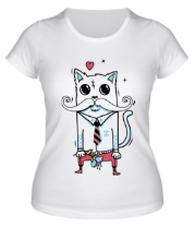 Женская футболка Кот на выданье фото