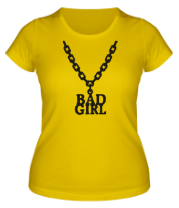 Женская футболка Цепочка bad girl фото