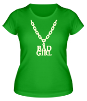 Женская футболка Цепь bad girl glow фото