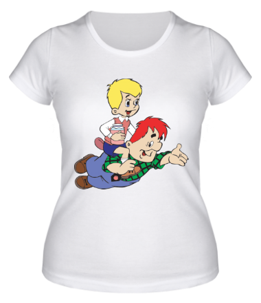 Женская футболка Малыш и Карлсон
