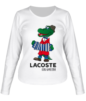 Женская футболка длинный рукав Lacoste 100% фото