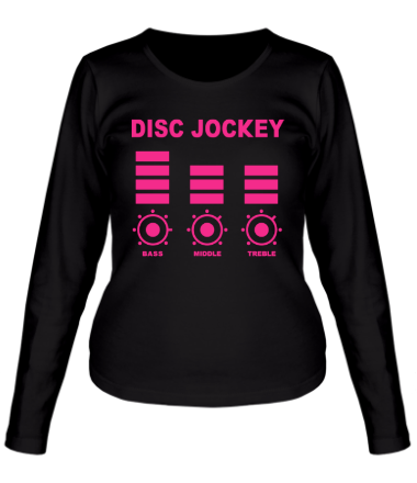 Женская футболка длинный рукав Disc Jockey