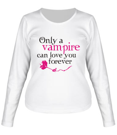Женская футболка длинный рукав Любовь вампира