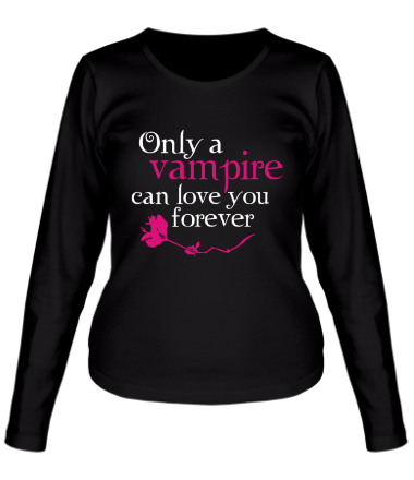 Женская футболка длинный рукав Любовь вампира