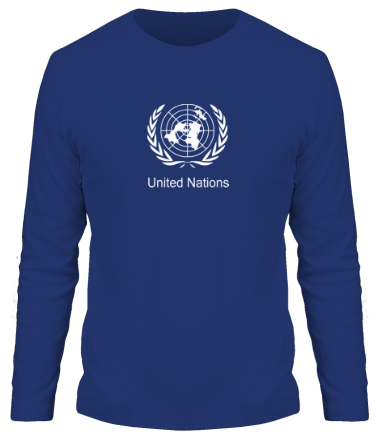 Мужская футболка длинный рукав Эмблема ООН
