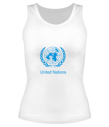 Женская майка борцовка Эмблема ООН