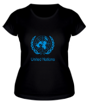 Женская футболка Эмблема ООН фото