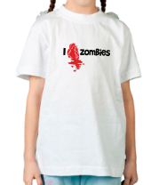 Детская футболка i love zombies фото