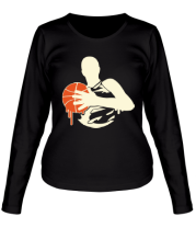 Женская футболка длинный рукав Баскетболист фото