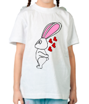 Детская футболка Влюблённый зайчик (парная) фото