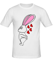 Мужская футболка Влюблённый зайчик (парная) фото