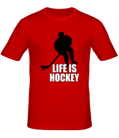 Мужская футболка Life is hockey (Хоккей - это жизнь)