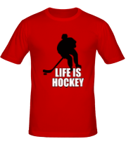 Мужская футболка Life is hockey (Хоккей - это жизнь) фото