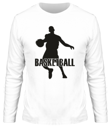 Мужская футболка длинный рукав Баскетбол (Basketball)