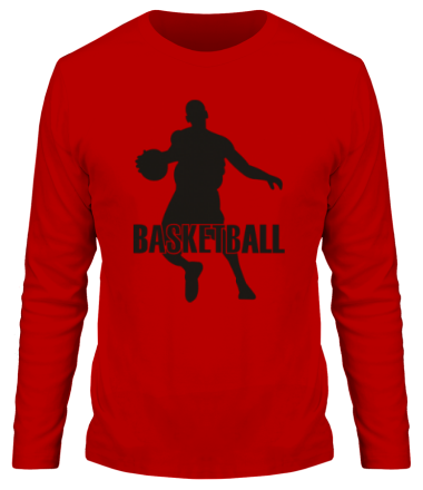 Мужская футболка длинный рукав Баскетбол (Basketball)