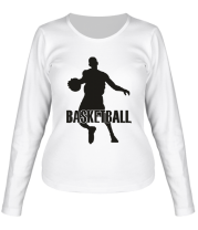 Женская футболка длинный рукав Баскетбол (Basketball)