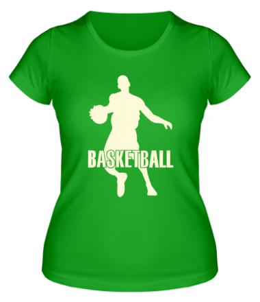 Женская футболка Баскетбол (Basketball) glow