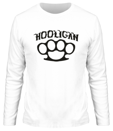 Мужская футболка длинный рукав Hooligan (хулиган)