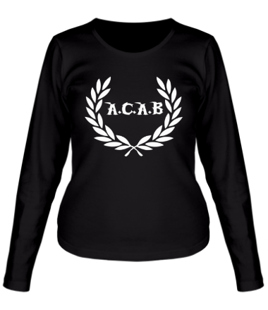 Женская футболка длинный рукав A.C.A.B
