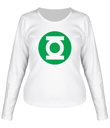 Женская футболка длинный рукав Зелёный фонарь. Green Lantern