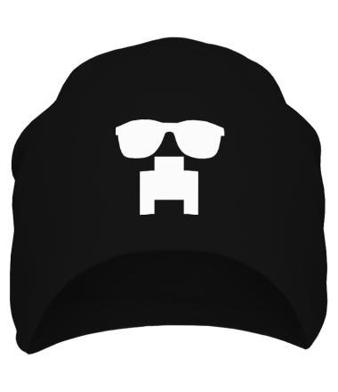 Шапка Minecraft logo в очках